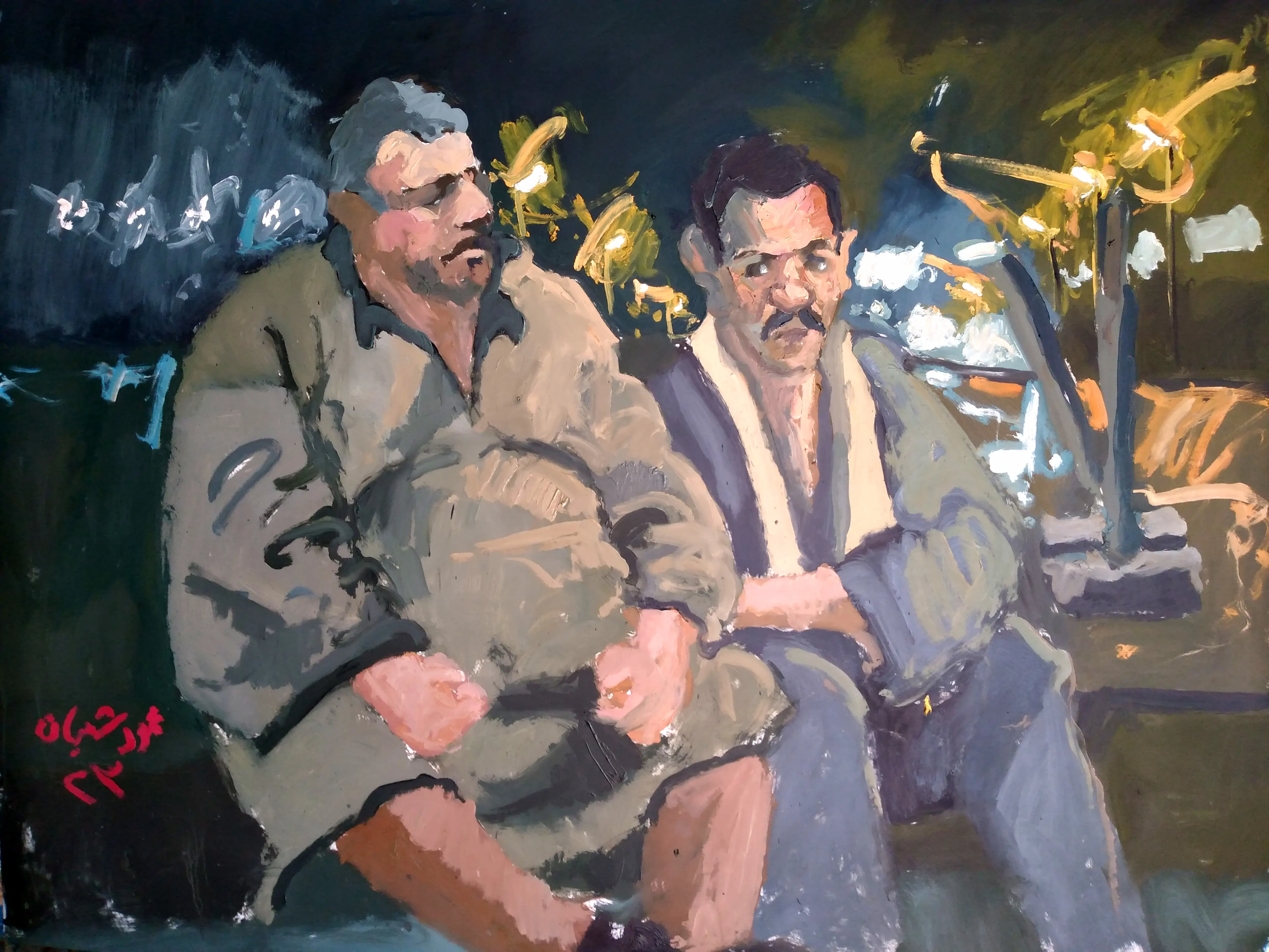 Two Men on the Sidewalk